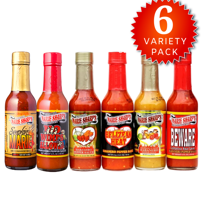 Marie Sharp's Variety 6 Pack Pepper Sauce